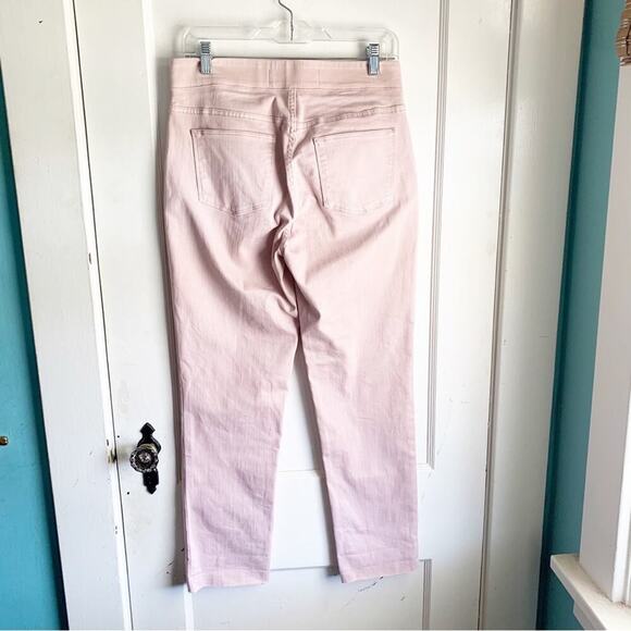 Soft Surroundings Pink Blush Pull On Raw Hem Jeggings Stretch Jeans Size Small S - Picture 7 of 16